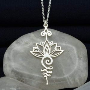 Boho Silver tone Hollow Floral Cut Out Gypsy Hippie Punk Necklace & Earrings Set